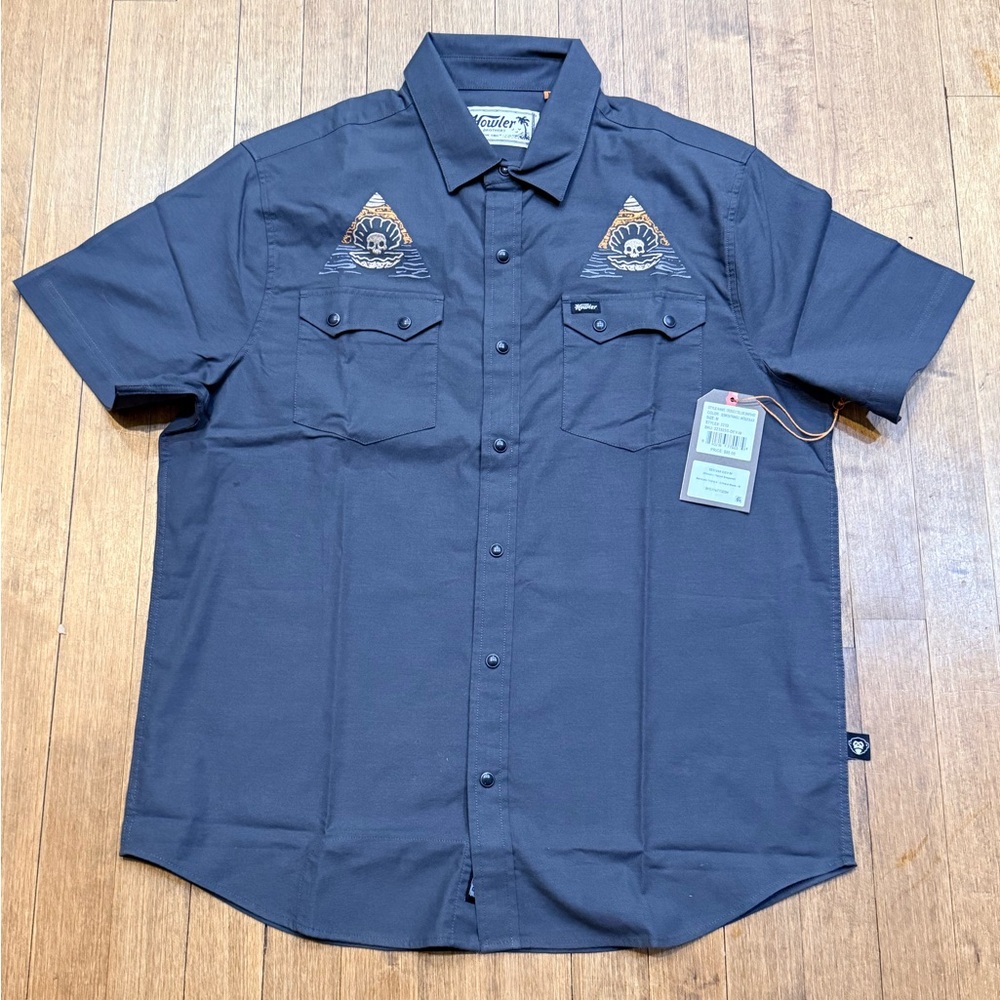 Howler Brothers -  Bermuda Triangle Shirt sleeve Crosscut Shirt - large